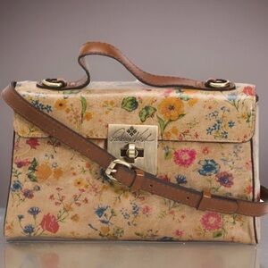 Patricia Nash Carisbrooke Leather Satchel Prairie Rose Floral New